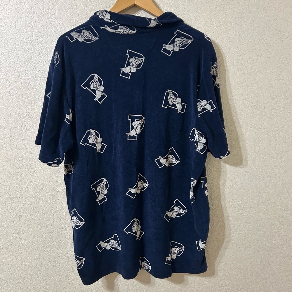 Polo Ralph Lauren P-Wing Logo Terrycloth Loungewear Polo in Blue - Size Large - Picture 5 of 8